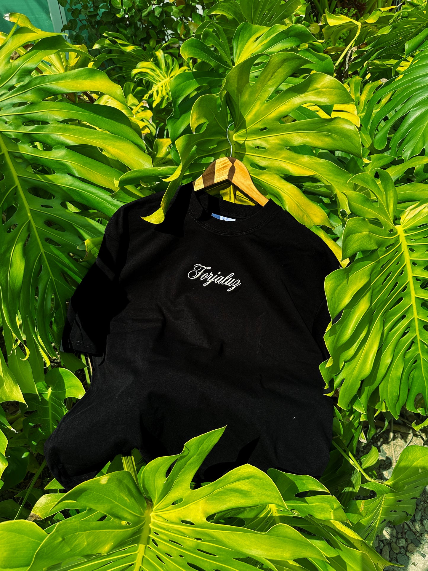 FORJALUZ CROSS OVERSIZED T-SHIRT (BLACK)