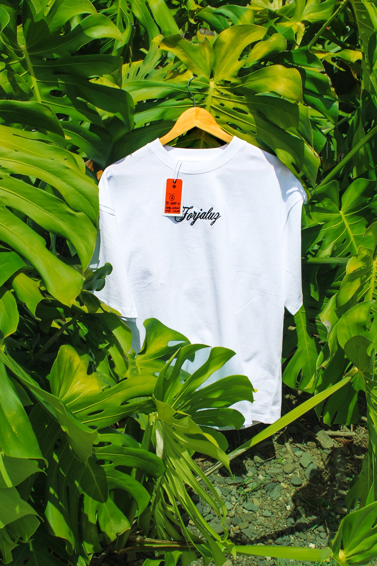 FORJALUZ CROSS OVERSIZED T-SHIRT (OFF-WHITE)
