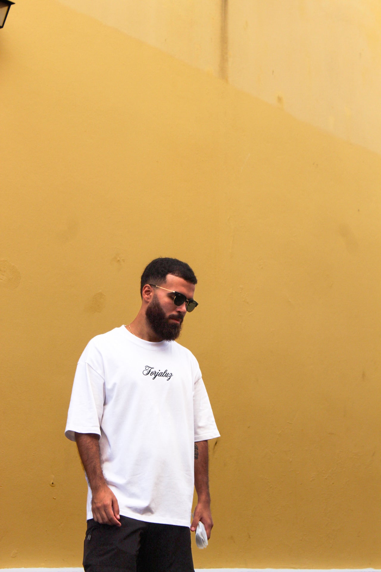 FORJALUZ CROSS OVERSIZED T-SHIRT (OFF-WHITE)