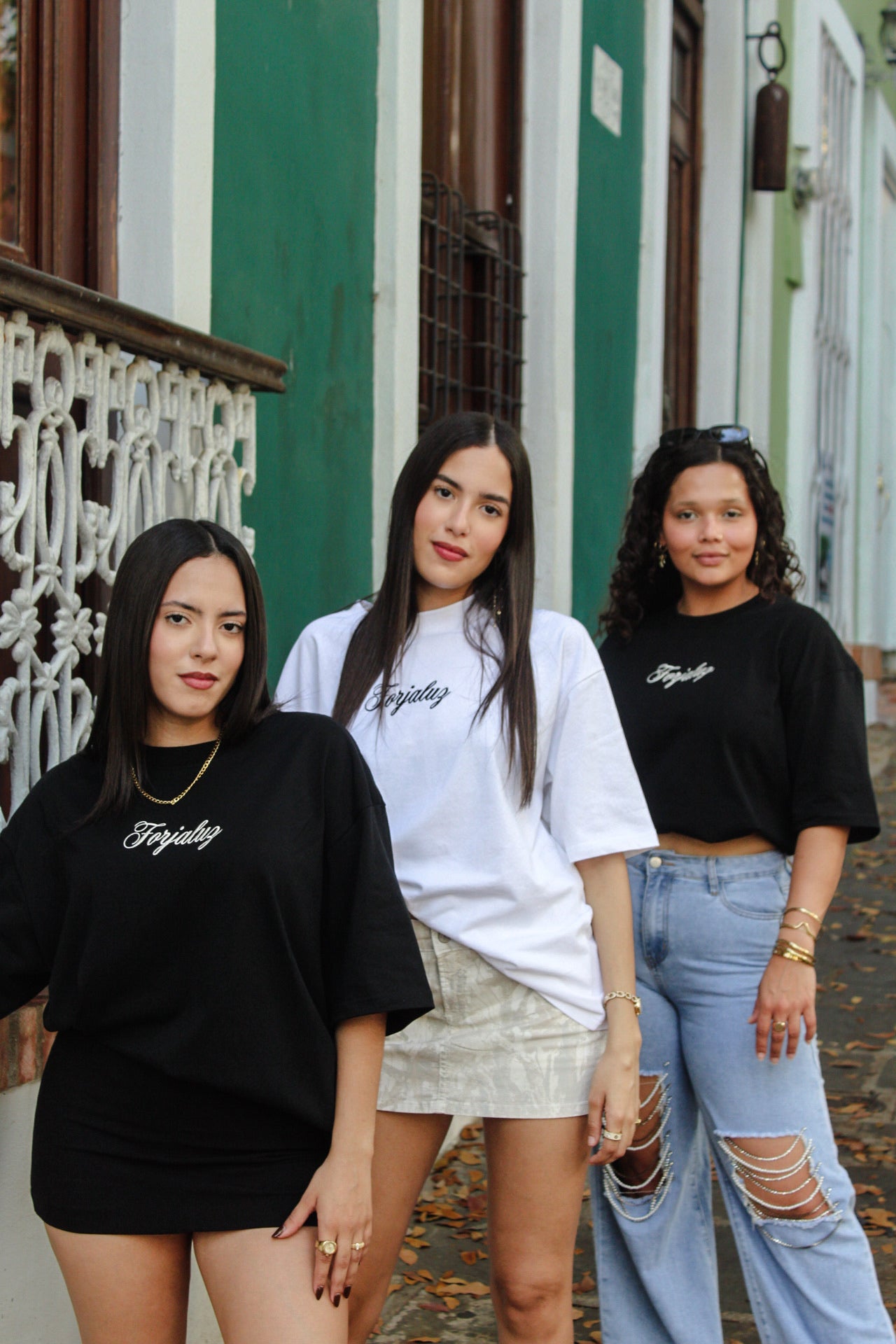 FORJALUZ CROSS OVERSIZED T-SHIRT (BLACK)