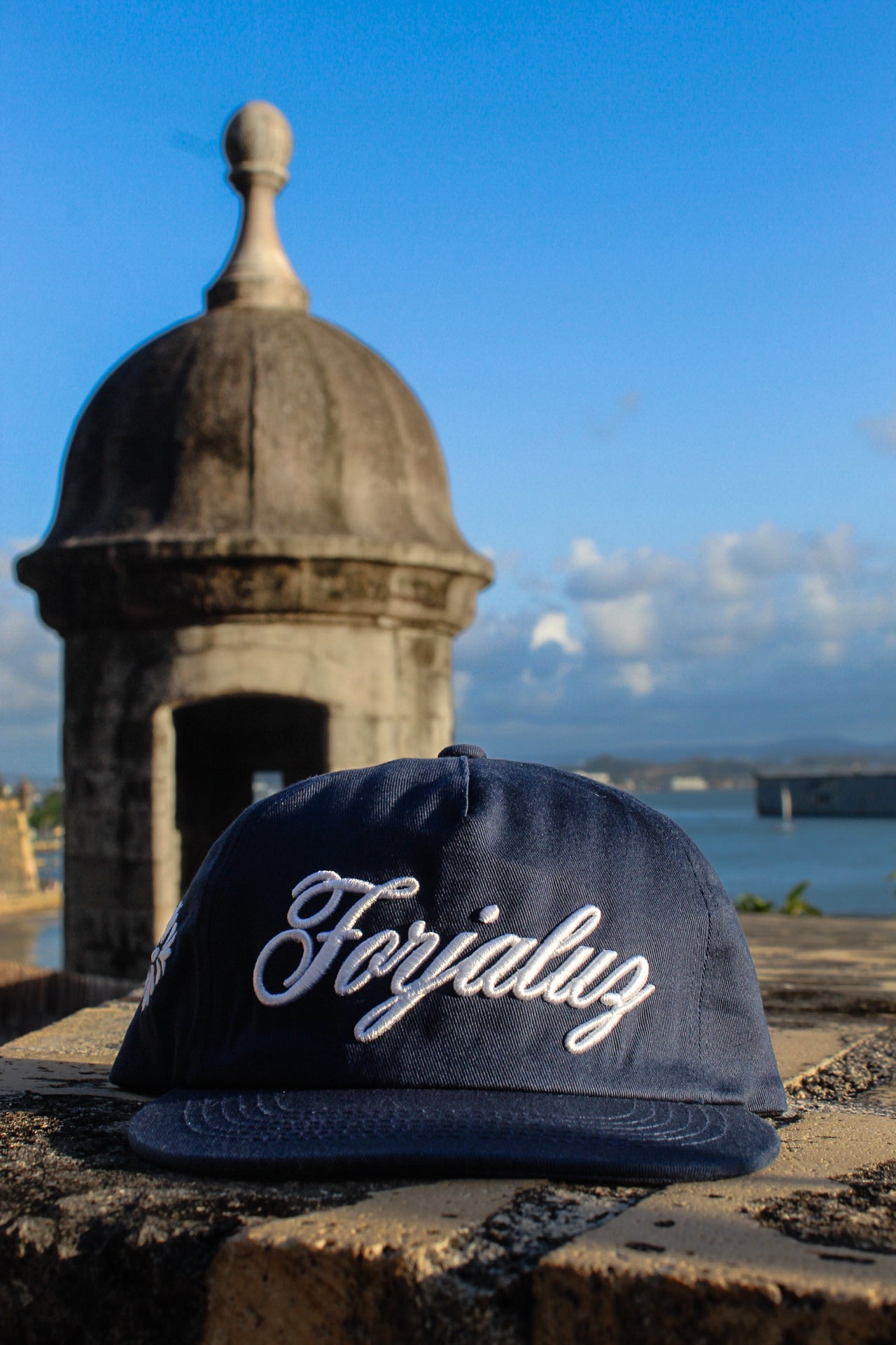 SCRIPT UNCONSTRUCTED CAP (NAVY)