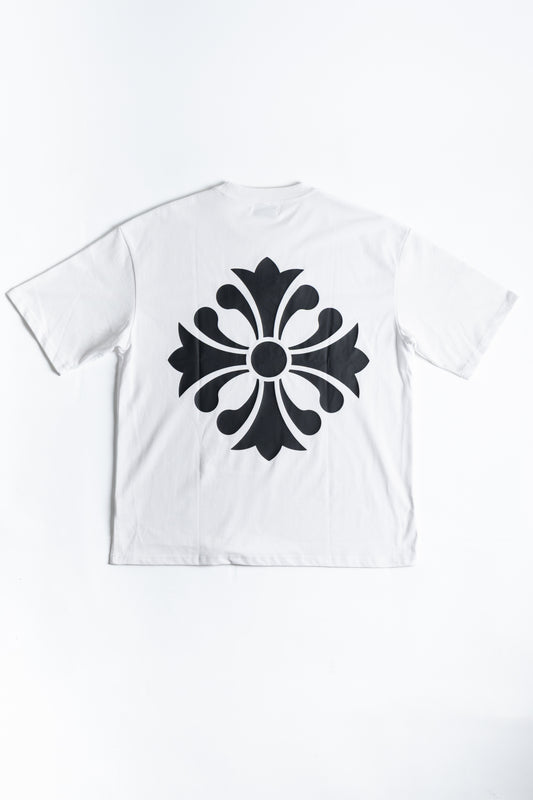 FORJALUZ CROSS OVERSIZED T-SHIRT (OFF-WHITE)