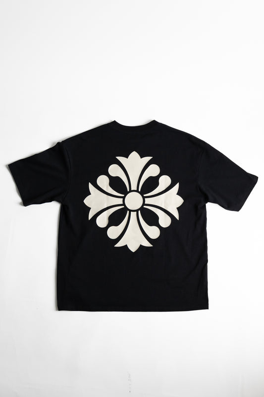 FORJALUZ CROSS OVERSIZED T-SHIRT (BLACK)